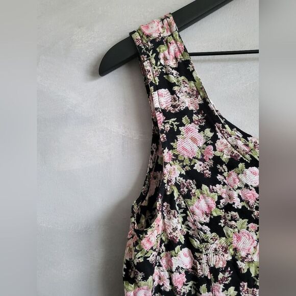 Live Life By Sanctuary Floral Romper Button Front Tie back Flowy Cottage Sz S - Picture 8 of 14